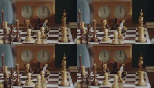国际象棋特写镜头高清在线视频素材下载