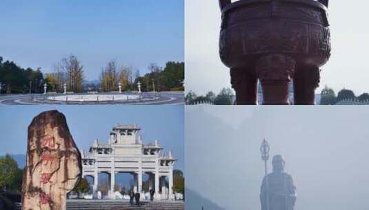 安徽池州九华山地藏菩萨像4K视频素材高清在线视频素材下载