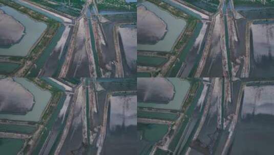 航拍日落时的南京溧水石臼湖风光高清在线视频素材下载
