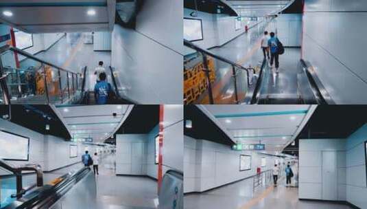 深圳地铁自动扶梯高清在线视频素材下载