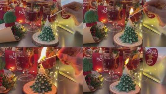 圣诞节煮红酒高清在线视频素材下载