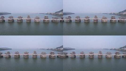 潮州广济桥航拍视频高清在线视频素材下载