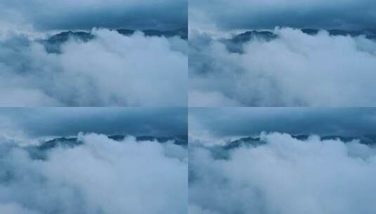 航拍云雾中的庐山视频，不识庐山真面目高清在线视频素材下载