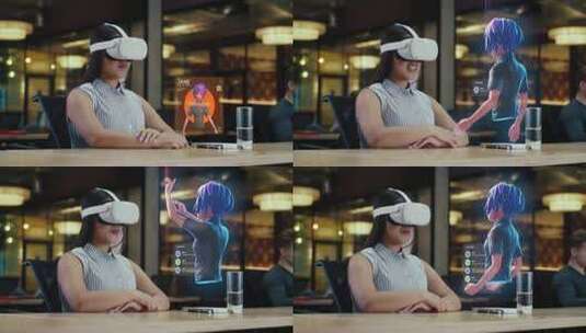 VR虚拟人物沟通交流高清在线视频素材下载