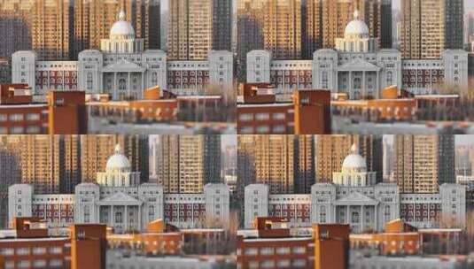 4K超清沈阳师范大学城市建筑高清在线视频素材下载