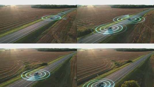 未来的自动驾驶运输4K高清在线视频素材下载