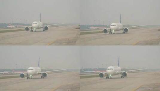 四川成都天府国际机场跑道上的飞机高清在线视频素材下载