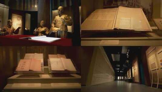 古书收藏文化博物馆书籍秘籍藏书阁高清在线视频素材下载