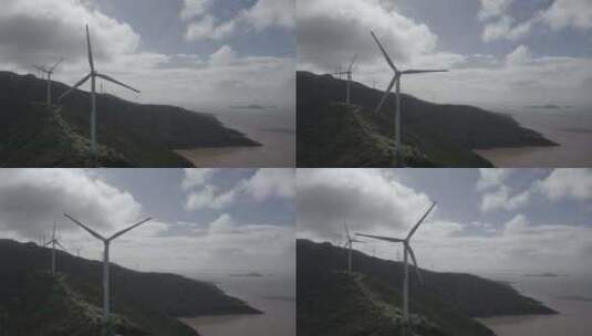 海上风车发电高清在线视频素材下载
