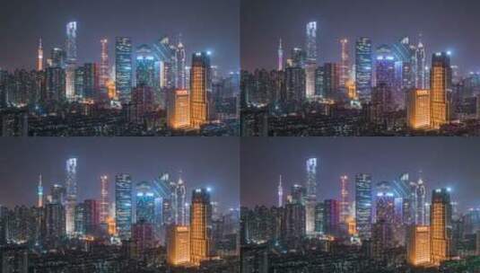 广州_珠江新城夜景延时4K高清在线视频素材下载
