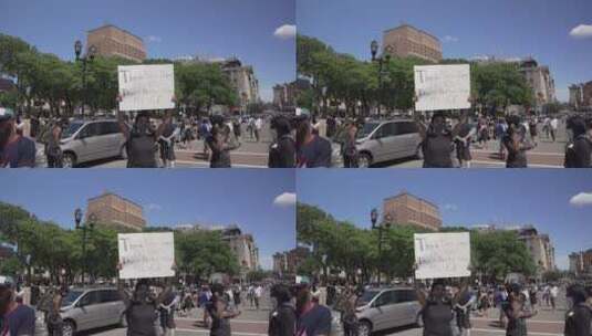 高清实拍群众游街抗议高清在线视频素材下载