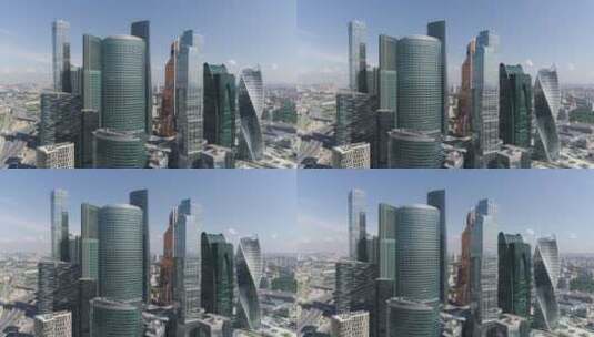 莫斯科市摩天大楼高清在线视频素材下载