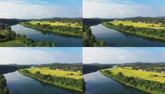 小河流水农村高清在线视频素材下载