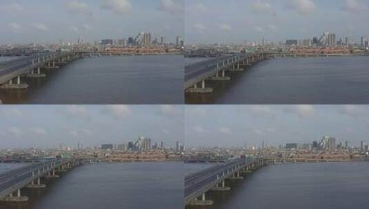 航拍尼日利亚公路桥高清在线视频素材下载