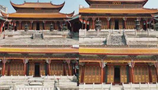 澧州文庙古建筑航拍06高清在线视频素材下载