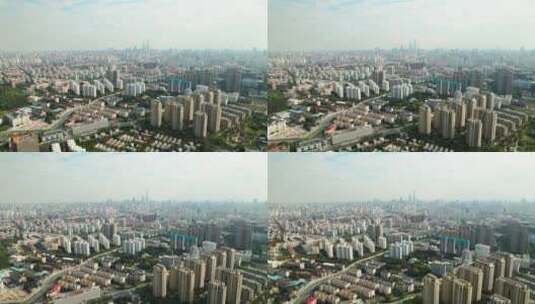 俯瞰上海城市高清在线视频素材下载