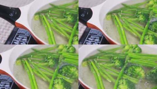 减肥餐白水煮菜高清在线视频素材下载