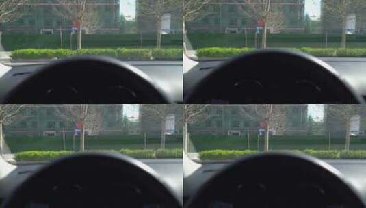 后视镜倒车影像交通安全驾驶高清在线视频素材下载