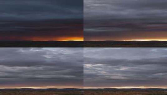 日出时的山脉风景高清在线视频素材下载