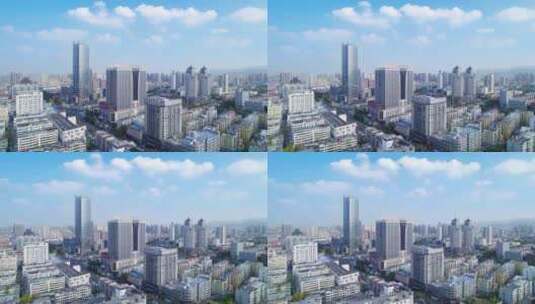 连云港市中心-4k航拍高清在线视频素材下载