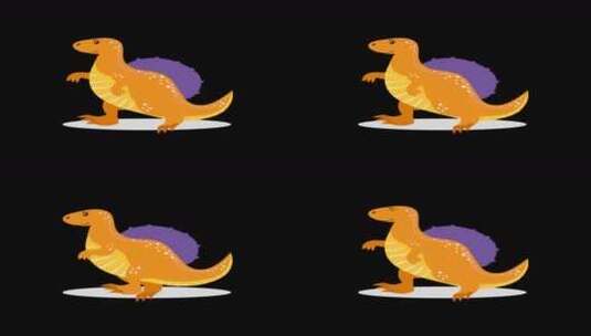 恐龙小动物可爱治愈有趣好玩卡通带通道合成素材高清在线视频素材下载