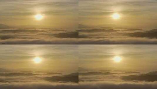 太阳升起 金色云海 日出东方云海翻腾高清在线视频素材下载