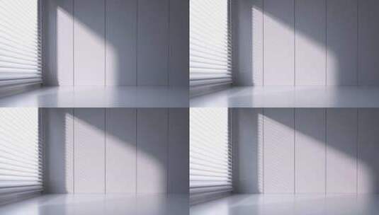 白色简约的室内空间光影移动高清在线视频素材下载