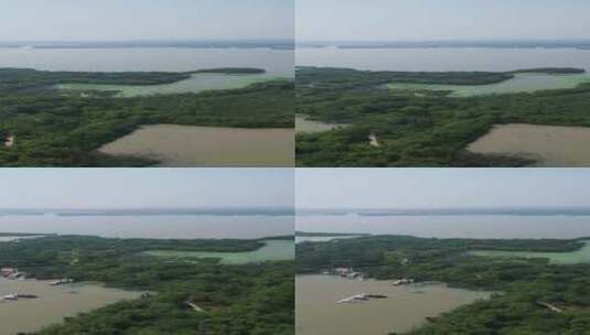 山东济南太白湖竖屏航拍高清在线视频素材下载
