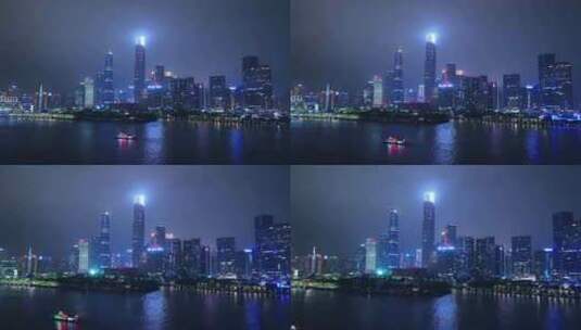 广州珠江夜景游轮高清在线视频素材下载