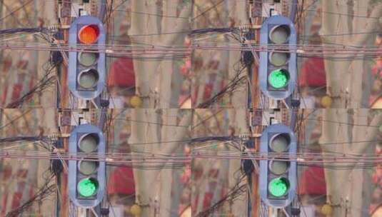 红绿灯交通信号灯高清在线视频素材下载