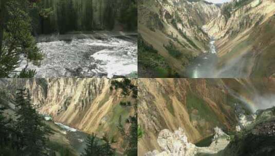 山峡谷山谷瀑布溪水高清在线视频素材下载