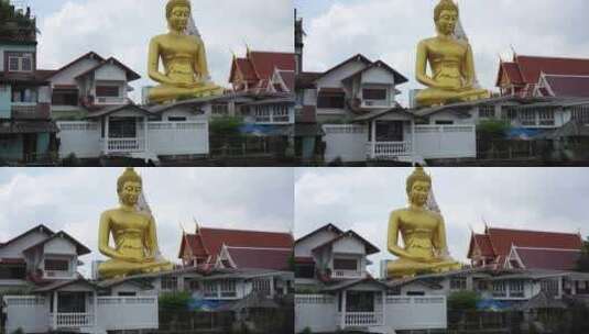 泰国清迈曼谷寺庙佛像高清在线视频素材下载