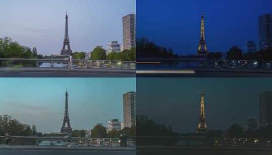 埃菲尔铁塔法国地标建筑巴黎旅游圣地高清在线视频素材下载