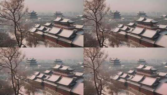 北京冬天雪景高清在线视频素材下载