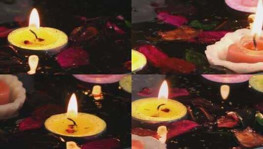 蜡烛跳动着火焰高清在线视频素材下载