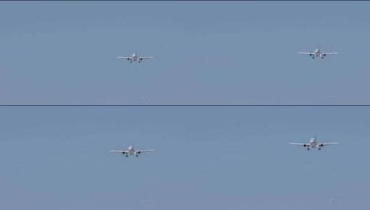 飞机从天空飞过-航班高清在线视频素材下载