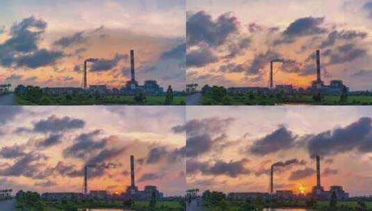 工业污染、废气污染超延时摄影高清在线视频素材下载