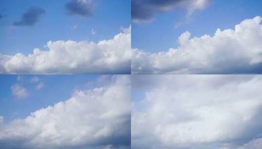 天空云朵飘动移动的云层延时云蓝天白云飘飘高清在线视频素材下载