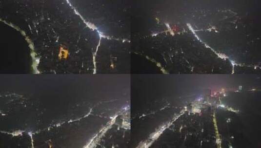 阳江市海陵岛商圈夜景高清在线视频素材下载
