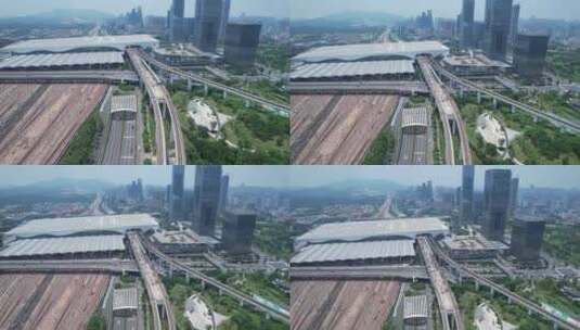 深圳北站及周边城市建筑高清在线视频素材下载