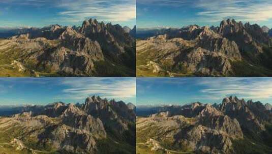 壮丽的意大利阿尔卑斯山Tre Cime高清在线视频素材下载