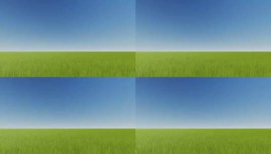 蓝天下的绿色草地高清在线视频素材下载