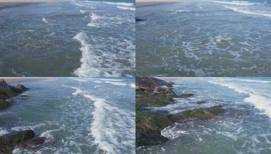 波涛汹涌的大海航拍高清在线视频素材下载