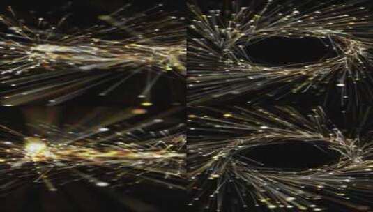 垂直视频-豪华金色颗粒的螺旋抽象背景高清在线视频素材下载