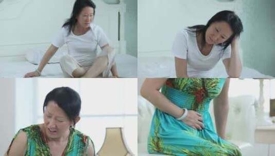 妇科病 痛经 女性失眠 焦虑 亚健康问题高清在线视频素材下载