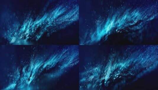 蓝色唯美流动粒子背景01高清在线视频素材下载