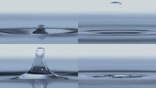 竖屏-一滴水落在平静的水面高清在线视频素材下载