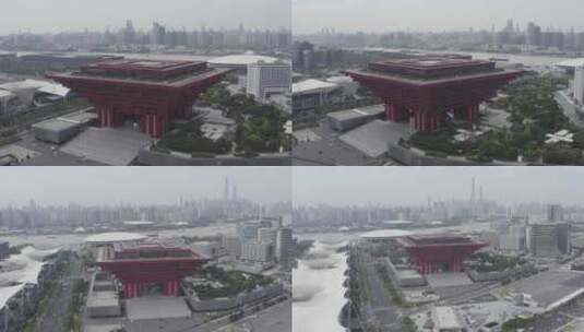 4K原素材-航拍上海世博园合集高清在线视频素材下载