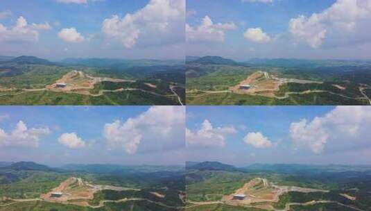 户外露营地帐篷鸟瞰全景高清在线视频素材下载