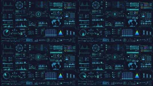 hud可视化科技大屏AE模板高清AE视频素材下载